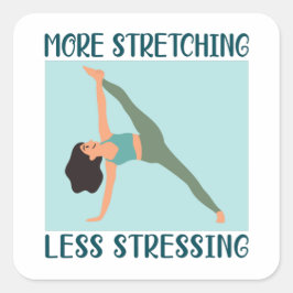 Weniger stressig quadratischer aufkleber