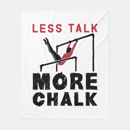 Weniger Talk mehr Chalk Gymnastik Fleecedecke (Vorderseite)