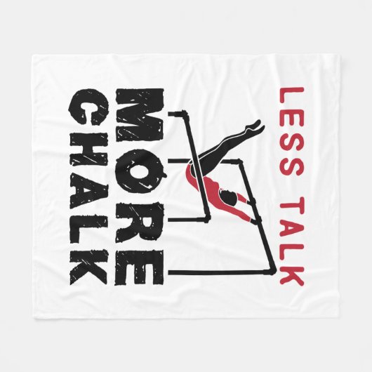 Weniger Talk mehr Chalk Gymnastik Fleecedecke (Vorderseite (Horizontal))
