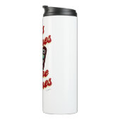 Weniger Telefone Mehr Spiele Slogan Thermosbecher (Nach rechts gedreht)