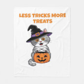 Weniger Tricks mehr Leckereien Halloween-Geschenke Fleecedecke (Vorderseite)