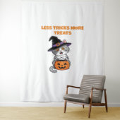 Weniger Tricks mehr Leckereien Halloween-Geschenke Wandteppich (Beispiel)