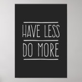Weniger tun poster (Vorne)