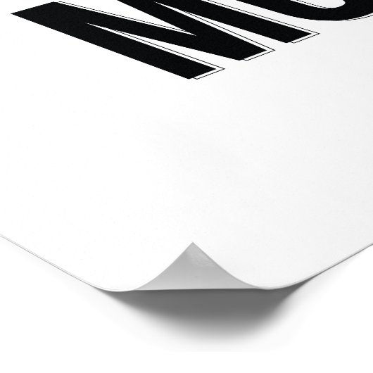 Weniger tun - weißes Anti-Inspiration-Zitat-Poster Poster (Ecke)