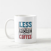 Weniger Typografie-Tasse Kaffeetasse (Links)
