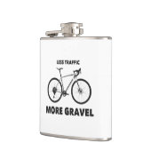 Weniger Verkehr mehr Schotter Flachmann (Links)