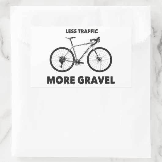 Weniger Verkehr mehr Schotter Rechteckiger Aufkleber (Tasche)