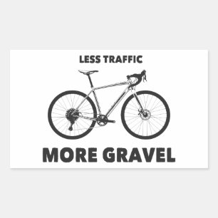 Weniger Verkehr mehr Schotter Rechteckiger Aufkleber