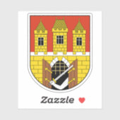 Weniger Wappen von Prag, Tschechische Republik Aufkleber (Blatt)
