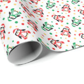Weniger Weihnachtspenguins-niedlicher Kinder Geschenkpapier (Rolleneckpunkt)