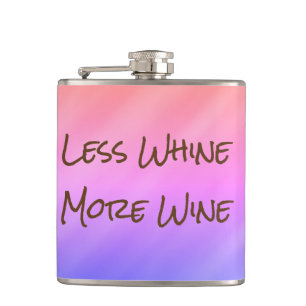 Weniger Wein mehr Wein. *Funny Gift* Flachmann