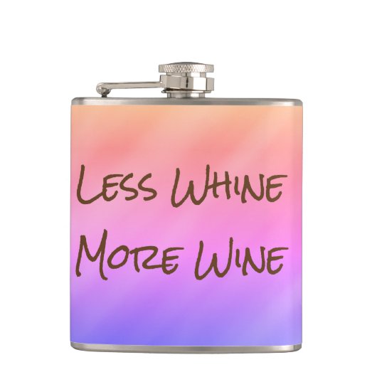Weniger Wein mehr Wein. *Funny Gift* Flachmann (Vorderseite)