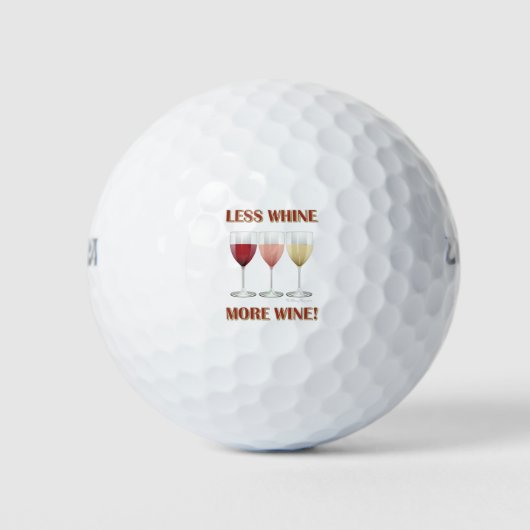 WENIGER WEISS, MEHR WEIN! GOLFBALL (Vorderseite)