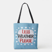Weniger Wetter bitte auf die Tasche (Rückseite)