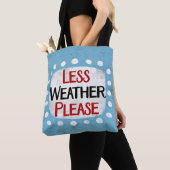 Weniger Wetter bitte auf die Tasche (Von Nahem)