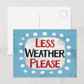 Weniger Wetter Bitte Postkarte (Vorne/Hinten)