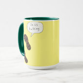 Weniger zu Fuß mehr Tasse (Vorderseite Links)