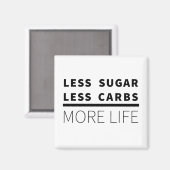 Weniger Zucker, weniger Kohlenstoff ... Mehr Leben Magnet (Vorderseite/Rückseite)