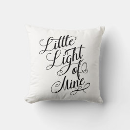 Weniges Licht meiner Typografie Kissen