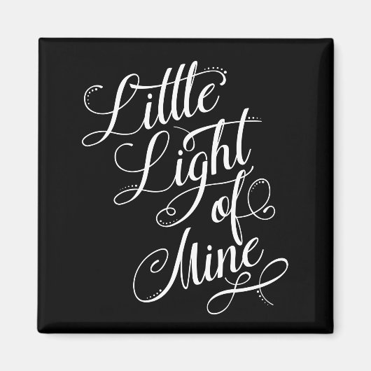 Weniges Licht meiner Typografie Magnet (Vorne)
