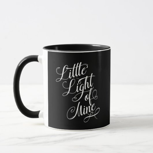 Weniges Licht meiner Typografie Tasse (Links)