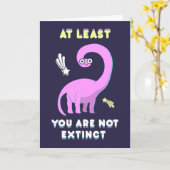 Wenigstens sind Sie nicht ausgestorben, Dinosaurie Karte (Gelbe Blume)