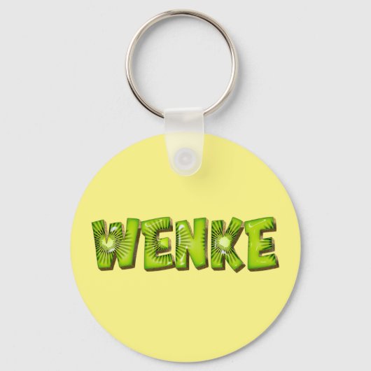 Wenke Name Kiwi Design Schlüsselanhänger (Vorderseite)