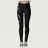 Wenke white gold Handwriting Hose Leggings (Vorderseite)
