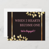 Wenn 2 Herzen eins werden! Postkarte (Vorne/Hinten)