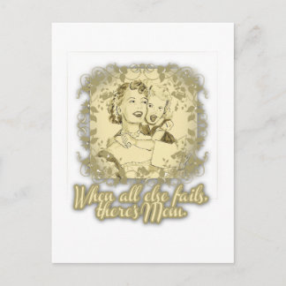 Wenn alles andere Versage, gibt es Mama Postkarte
