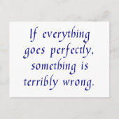 Wenn alles perfekt läuft, postkarte (Vorderseite)