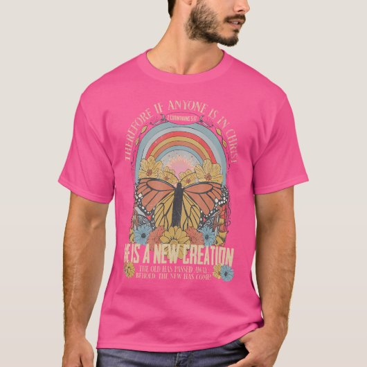 Wenn also jemand in Christus Boho Christlich Co T-Shirt (Vorderseite)