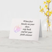 Wenn Angst anklopft, die leere Karte des Glaubens (Gelbe Blume)