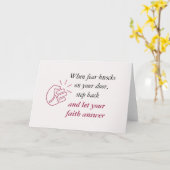 Wenn Angst anklopft, die rote Blankenkarte des Gla Karte (Gelbe Blume)