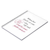 Wenn Angst anklopft, Lasse der Glaube auf roten Te Notizblock (Linke Seite)