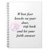 Wenn Angst anklopft, Lasse der Glaubenssatz schwar Notizblock (Vorderseite)