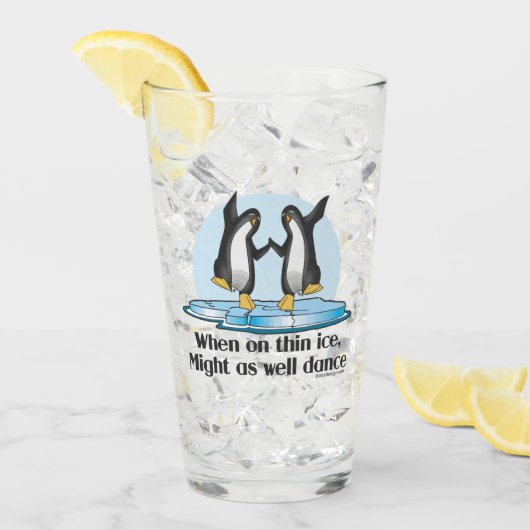 Wenn auf dünnen Eis-Pinguinen Glas (Vorderseite Ice)