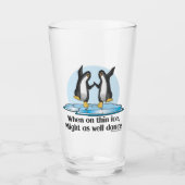 Wenn auf dünnen Eis-Pinguinen Glas (Vorderseite)