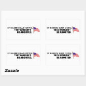 Wenn Babys Gewehre hätten..sie würden nicht abgetr Rechteckiger Aufkleber (Blatt)