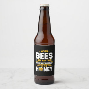 Wenn Bienen färben Bierflaschenetikett
