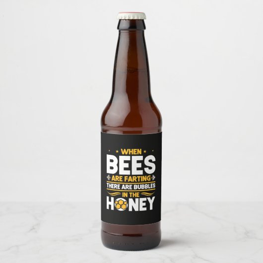 Wenn Bienen färben Bierflaschenetikett (Vorderseite)