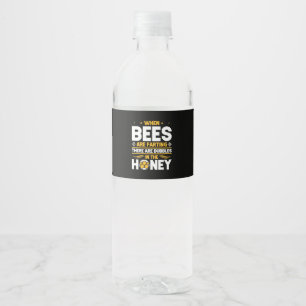 Wenn Bienen färben Wasserflaschenetikett