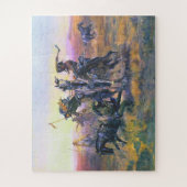 Wenn Blackfoot und Sioux CM Russell treffen Puzzle (Vertikal)