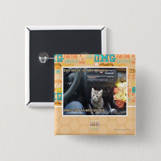 Wenn Blumen nicht genug sind Button (Vorne & Hinten)