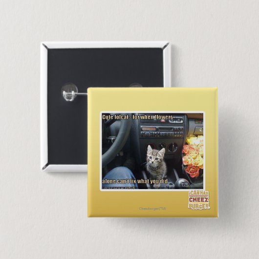 Wenn Blumen nicht genug sind Button (Vorne & Hinten)