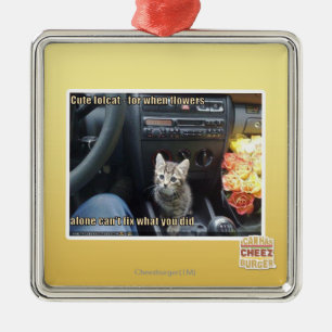 Wenn Blumen nicht genug sind Silbernes Ornament