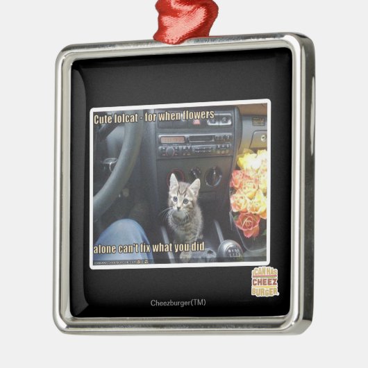 Wenn Blumen nicht genug sind Silbernes Ornament (Links)