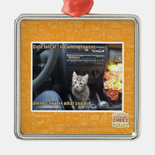 Wenn Blumen nicht genug sind Silbernes Ornament