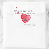 "Wenn böse Zeiten vorherrschen" Horace Quadratischer Aufkleber (Tasche)