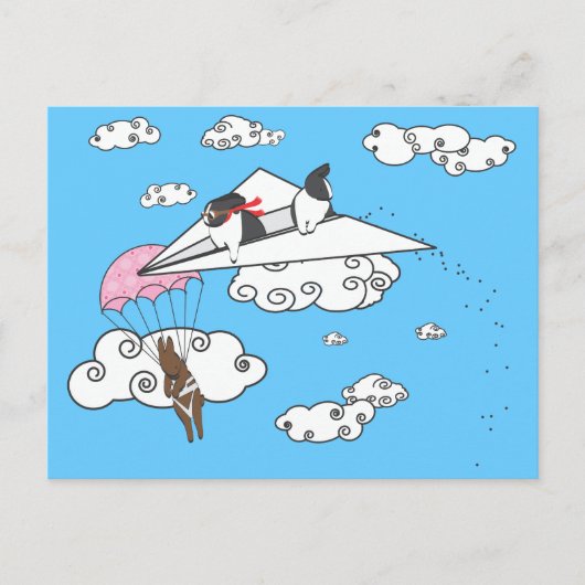 WENN BUNNIES ANGREIFEN POSTKARTE (Vorderseite)